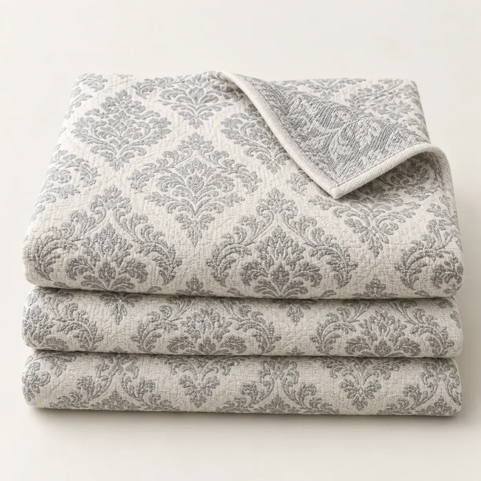 Double jacquard H3161 white-grey